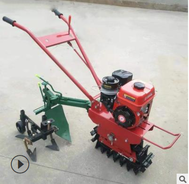 履帶式汽油微耕機 小型農(nóng)用犁地機 多用途單履帶犁田機