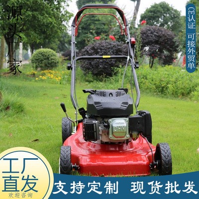 廠家直供四沖程手推草坪機(jī) 汽油款帶收草袋輪式割草機(jī) 農(nóng)場(chǎng)剪草機(jī)