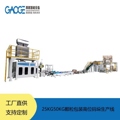 25KG顆粒包裝碼垛線(xiàn)塑料粒子包裝機(jī)貓糧狗糧包裝生產(chǎn)線(xiàn)