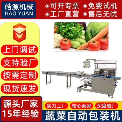 可定制皓源HY600S水果套袋機社區(qū)配送枕式包裝機往復式蔬菜包裝機