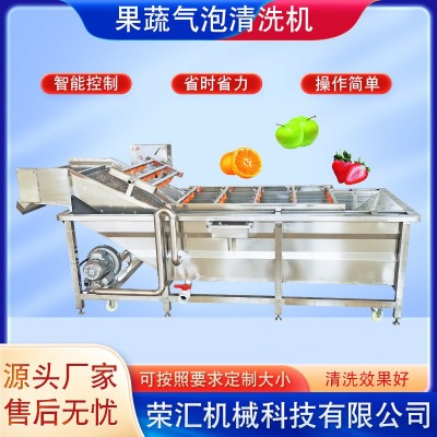 全自動噴淋式氣泡清洗機(jī) 小龍蝦菠菜清洗機(jī) 多功能果蔬清洗機(jī)