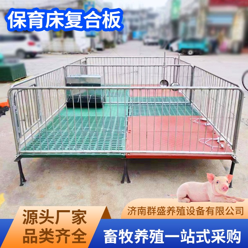 養(yǎng)豬場保育床復合板帶加熱保溫板牲畜母豬產(chǎn)床熱鍍鋅管焊接