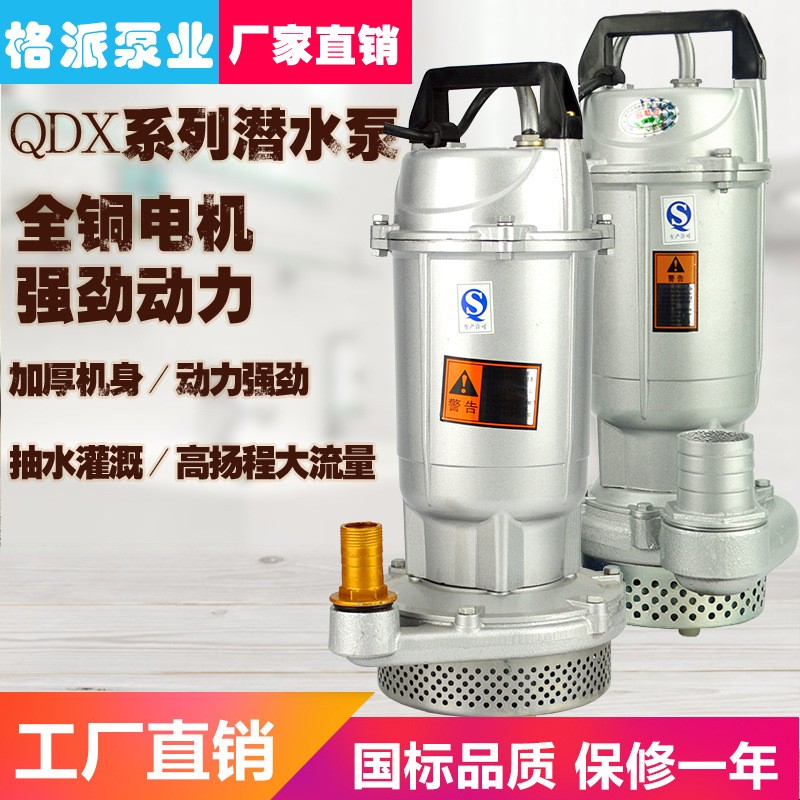 家用單相潛水泵220V高揚程抽水泵大流量小型水泵農(nóng)用灌溉井水澆地