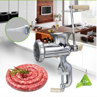 10型加厚鋁合金家用絞肉機(jī)手搖小型碎肉寶碎肉灌腸機(jī)壓面機(jī)磨粉機(jī)