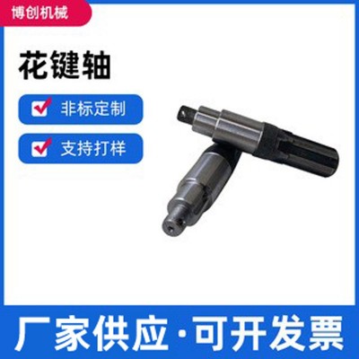 廠家供應(yīng)45#鋼花鍵軸 內(nèi)外圓磨床傳動齒輪電機軸芯主被動軸批發(fā)