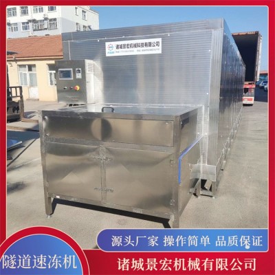 肥牛速凍機設(shè)備 盒飯速食菜隧道速凍機 大型潼關(guān)餅單凍機