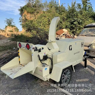 大型車載移動樹枝粉粹機(jī)邊角料木材破碎機(jī)柴油動力圓木枝條處理機(jī)