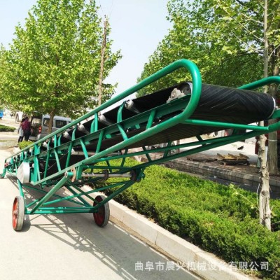 移動方管伸縮輸送機(jī)糧食升降輸送皮帶機(jī)爬坡防滑伸縮運(yùn)送機(jī)械廠家