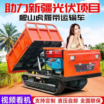 爬山虎履帶工程車4噸全地形農(nóng)用運輸車多功能四不像拖拉機履帶車