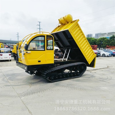 沼澤地行駛履帶運(yùn)輸車 柴油8噸坡地爬山虎 U型斗履帶混凝土運(yùn)輸車