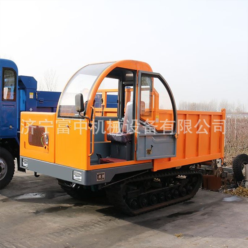 農(nóng)用履帶翻斗車渣土運(yùn)輸履帶自卸車液壓自卸履帶底盤運(yùn)輸車