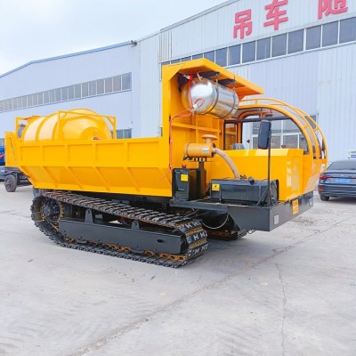 鏈軌爬山虎鋼制履帶運(yùn)輸車 山區(qū)拉混泥土用翻斗車 10噸工程四不像