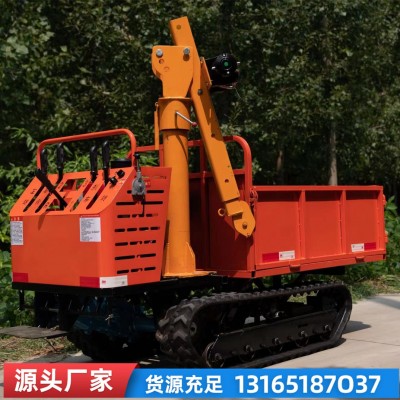 農(nóng)用手扶式履帶運輸車 工程農(nóng)用履帶搬運車 帶吊機(jī)履帶運輸車