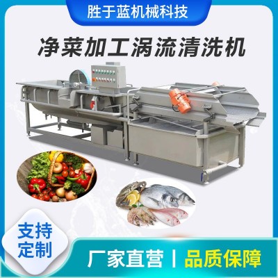 全自行渦流清洗機 商用預(yù)制菜加工流水線 半成品菜去農(nóng)殘清洗機