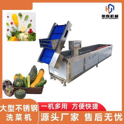 馳輝機(jī)械果蔬清洗流水線 辣椒清洗線 加長型多功能臭氧洗菜機(jī)