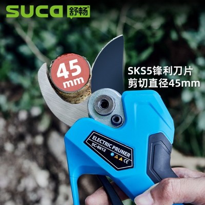舒暢4.5公分大口徑鋰電修枝剪園林電剪刀充電式修枝剪電動修枝剪