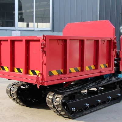 小型農(nóng)用履帶翻斗運輸車 自卸式山地拉貨車1.5噸果園搬運車