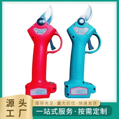 廠(chǎng)家直供鋰電電動(dòng)修枝剪刀園林果樹(shù)戶(hù)外充電手持式省力剪粗枝剪刀