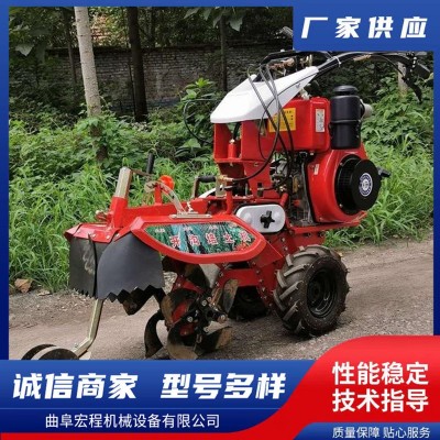 柴油四驅旋耕機 多功能大蔥開溝培土機 自走式小型微耕機