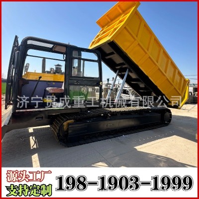 40噸履帶運(yùn)輸車 鋼制履帶液壓馬達(dá)行走 雙頂自卸工程運(yùn)輸車