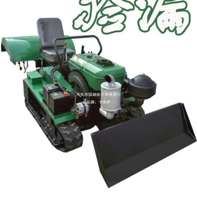 佳熠小型多功能履帶旋耕機農(nóng)用微耕機山地丘陵家用犁地施肥播種機