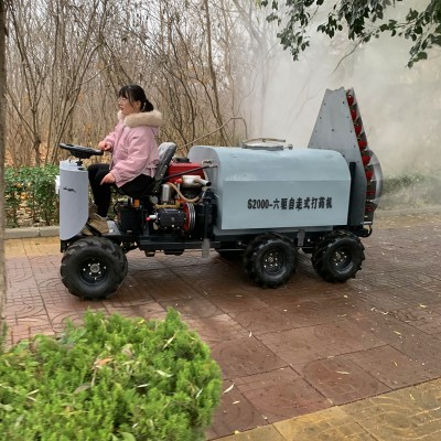 六驅(qū)自走式打藥機 柴油35馬力 噴頭18個 塔式風(fēng)扇